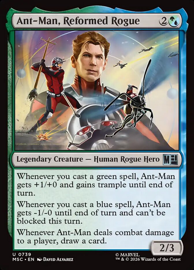 Ant-Man, Reformed Rogue, Marvel Super Heroes Commander Card Art