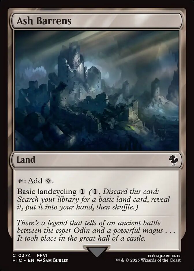 Ash Barrens, Final fantasy commander Card Art