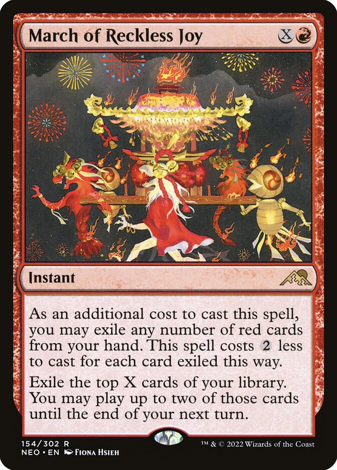 March of Reckless Joy, Kamigawa: neon dynasty Card Art