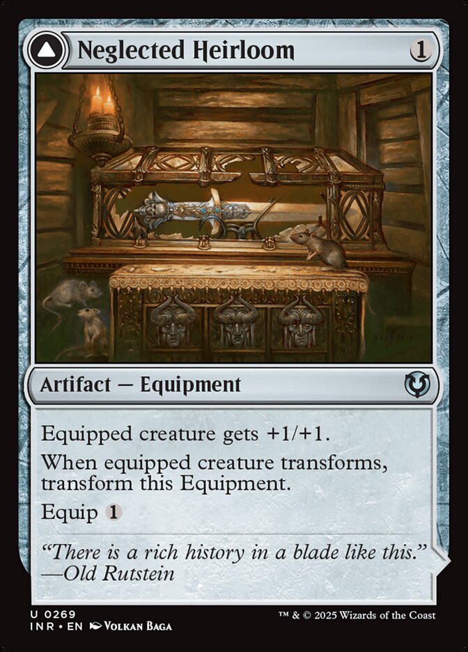 Neglected Heirloom // Ashmouth Blade, Innistrad remastered Card Art