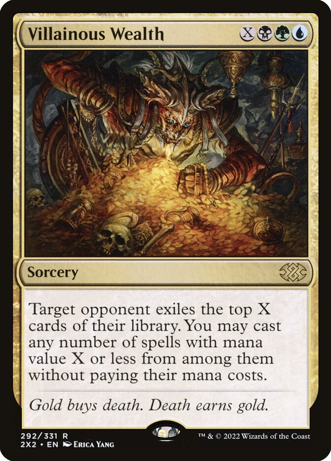 Villainous Wealth, Double masters 2022 Card Art
