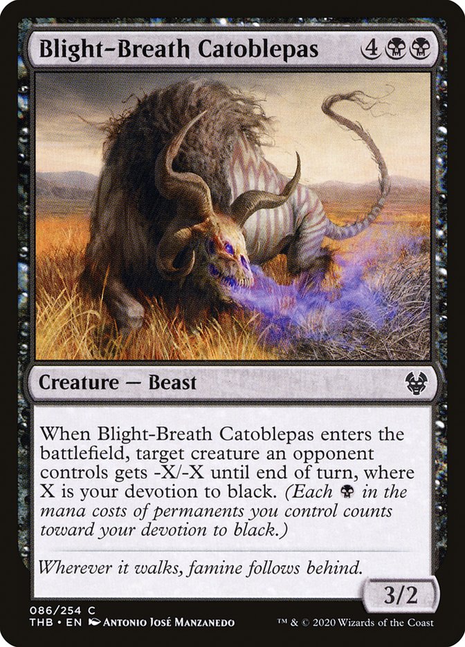 Blight-Breath Catoblepas, Theros beyond death Card Art