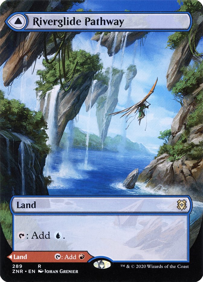 Riverglide Pathway // Lavaglide Pathway, Zendikar rising Card Art
