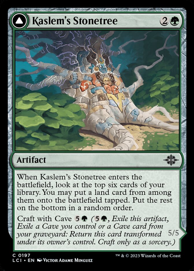 Kaslem's Stonetree // Kaslem's Strider, The lost caverns of ixalan Card Art