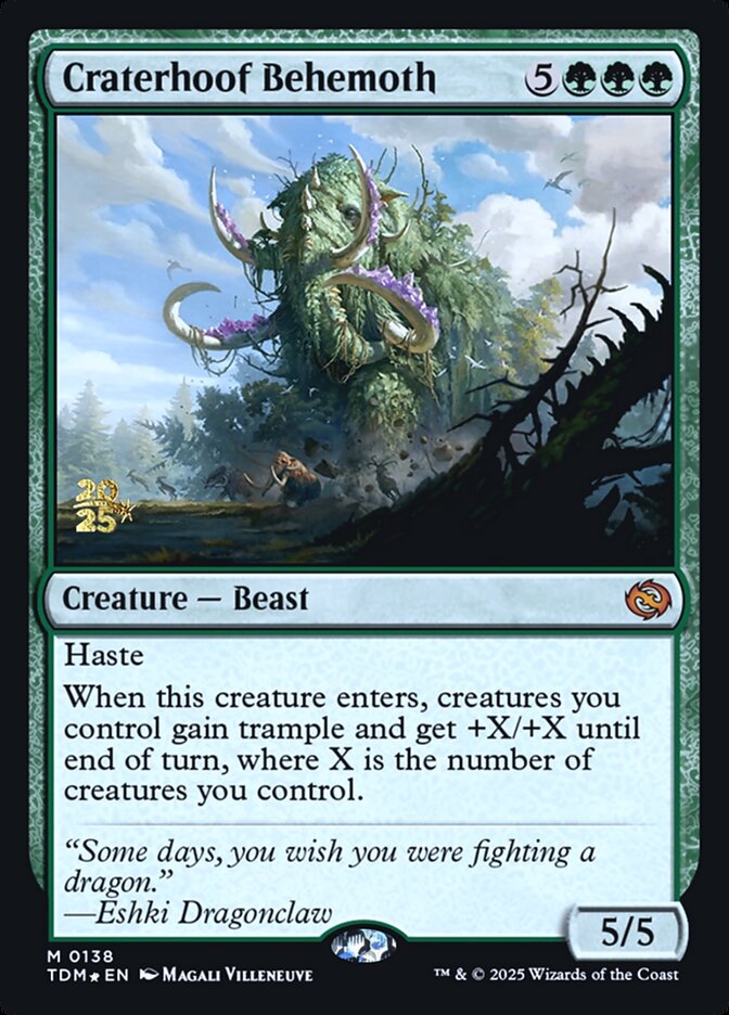 Craterhoof Behemoth, Tarkir: Dragonstorm Promos Card Art