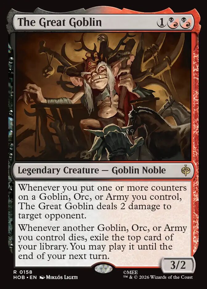 The Great Goblin, The Hobbit Card Art