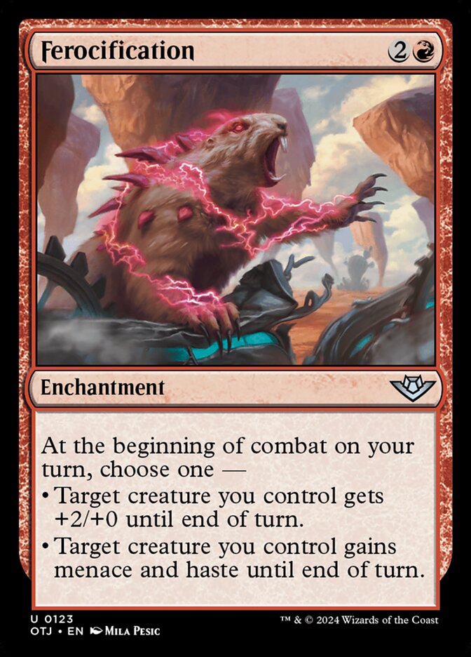 Ferocification, Outlaws of thunder junction Card Art