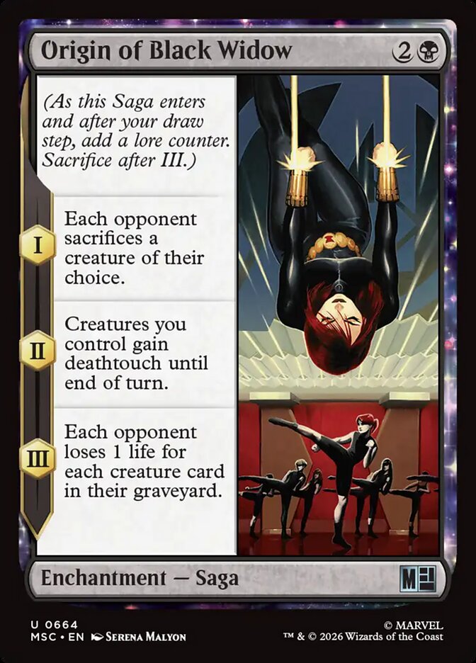 Origin of Black Widow, Marvel Super Heroes Commander Card Art