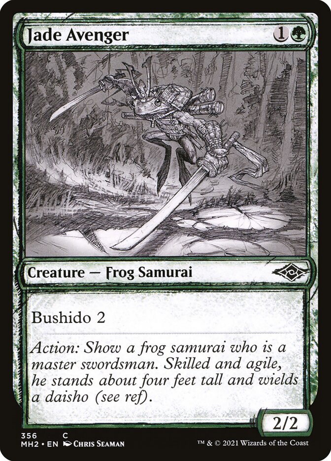 Jade Avenger, Modern horizons 2 Card Art