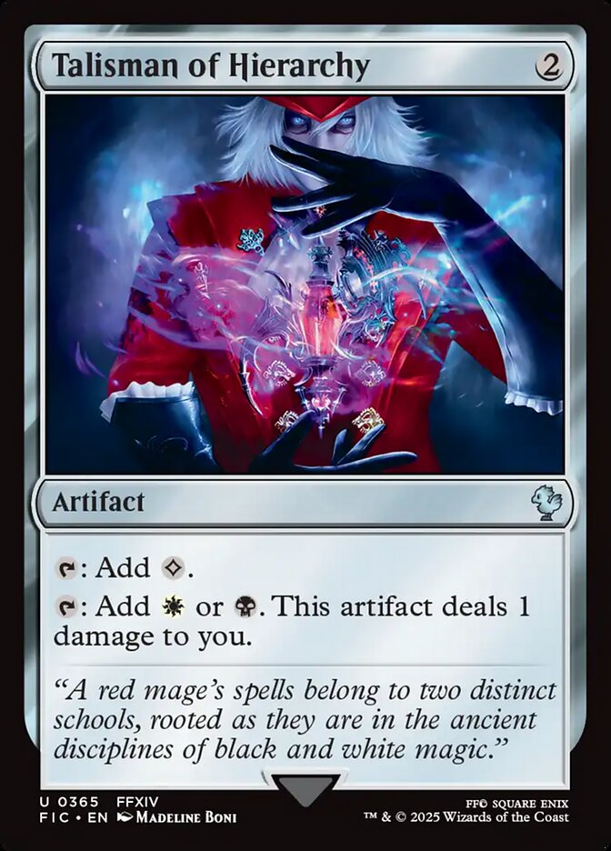 Talisman of Hierarchy, Final fantasy commander Card Art