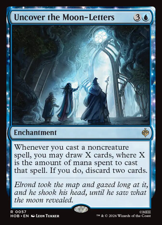 Uncover the Moon-Letters, The Hobbit Card Art