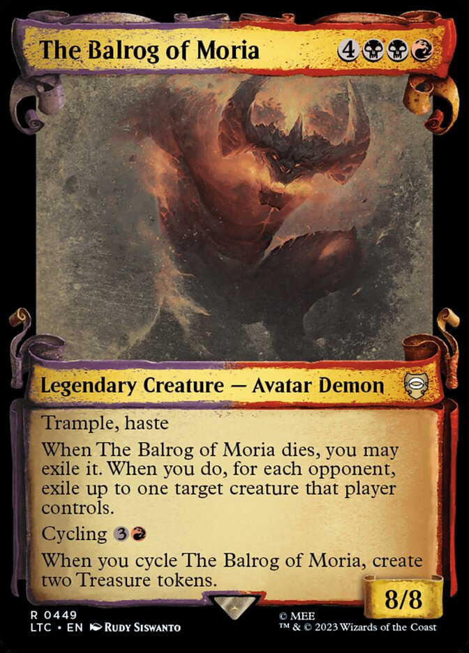 The Balrog of Moria, Tales Of Middle-Earth Commander Card Art