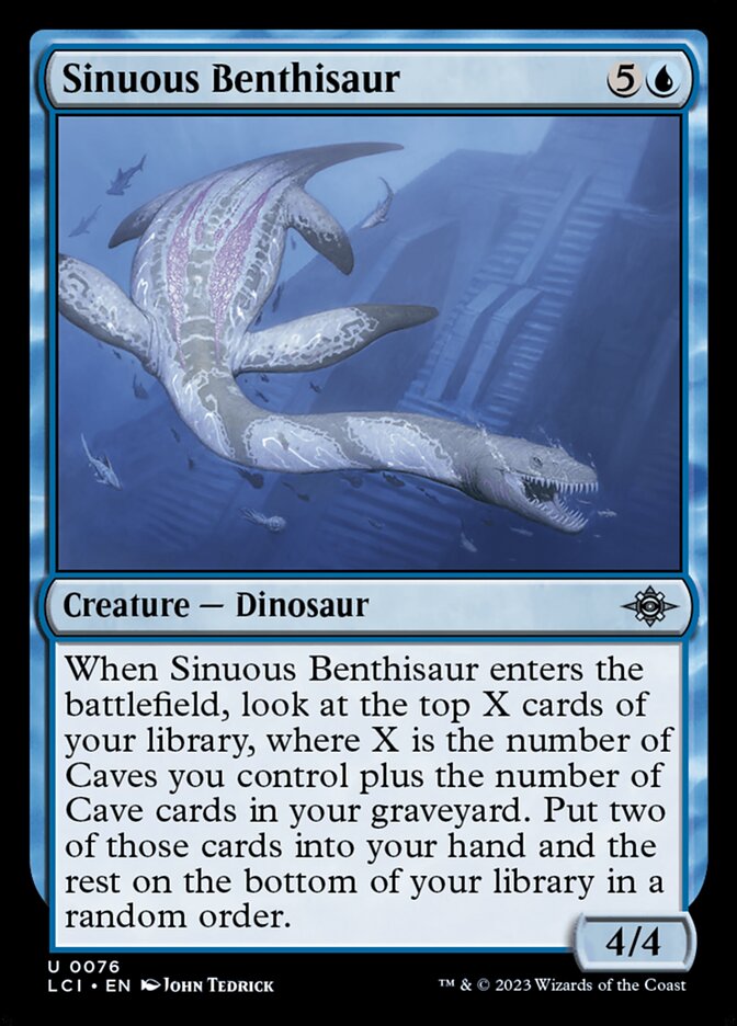 Sinuous Benthisaur, The lost caverns of ixalan Card Art