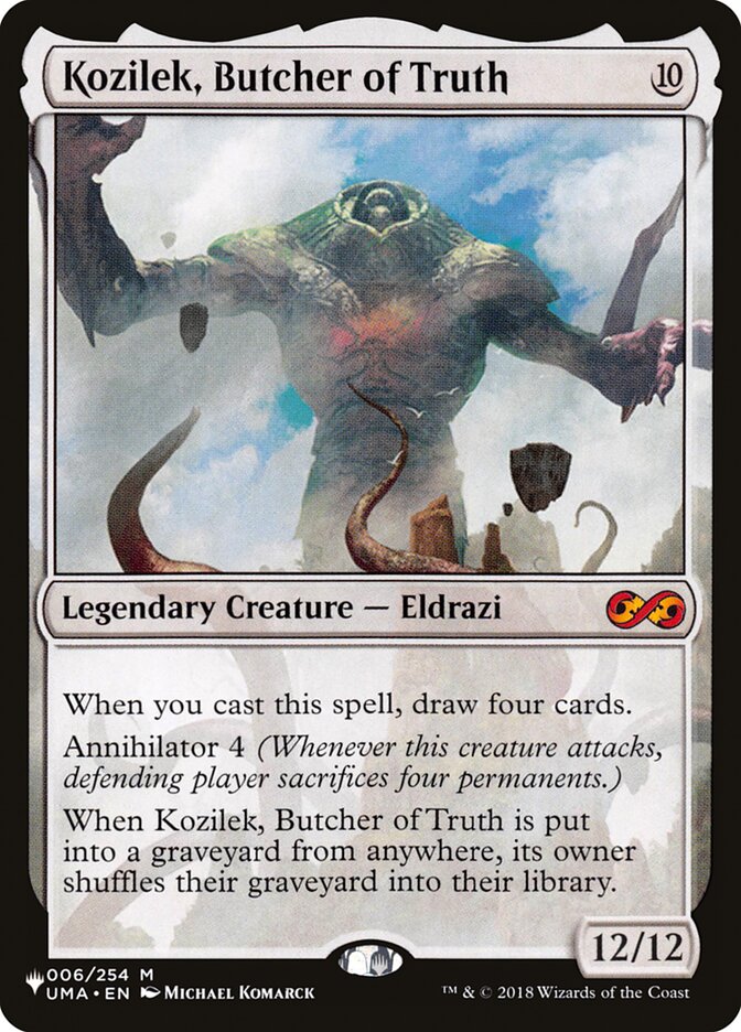 Kozilek, Butcher of Truth, The List Card Art