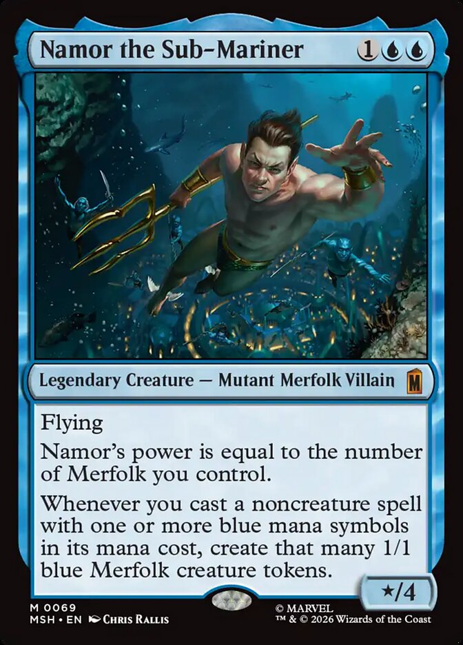 Namor the Sub-Mariner, Marvel Super Heroes Card Art