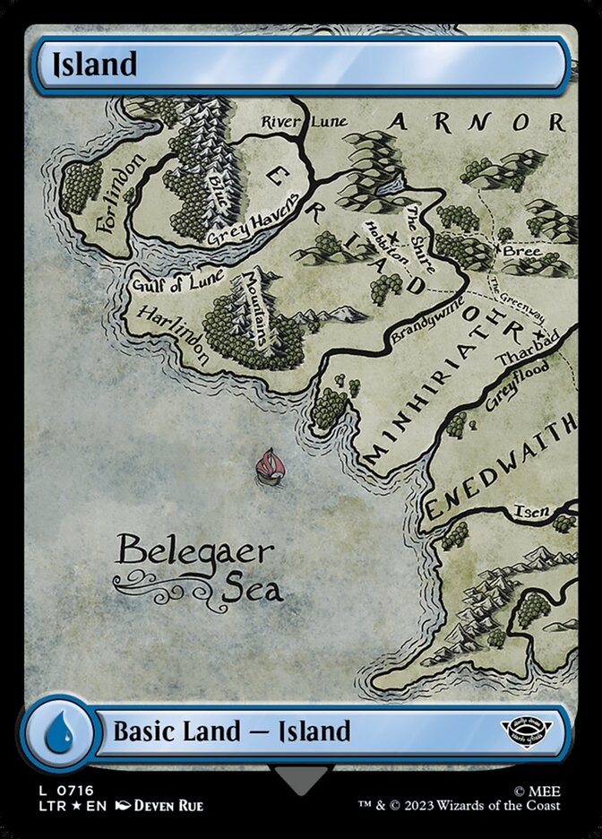 Island, The Lord Of The Rings: Tales Of Middle-Earth Card Art