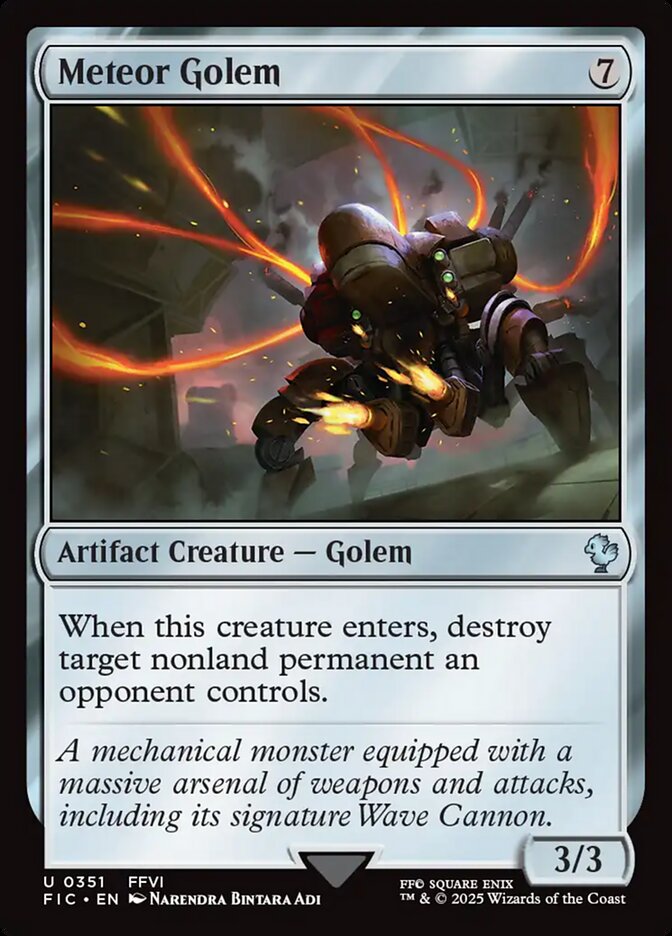 Meteor Golem, Final fantasy commander Card Art
