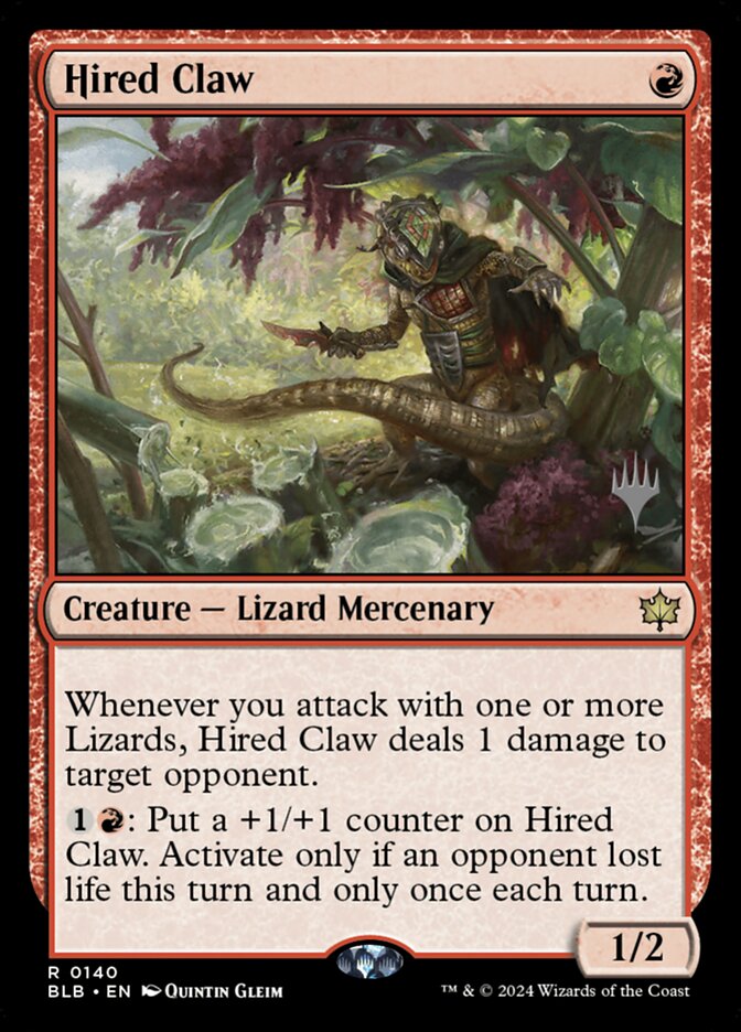 Hired Claw, Bloomburrow promos Card Art