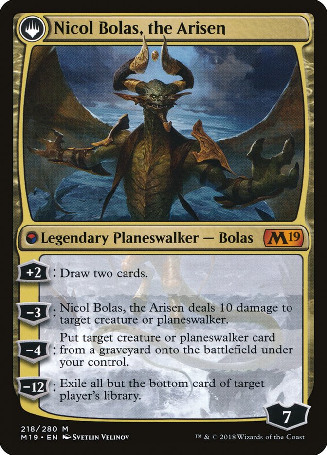 Nicol Bolas, the Ravager // Nicol Bolas, the Arisen, Core set 2019 Card Art