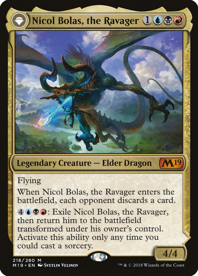 Nicol Bolas, the Ravager // Nicol Bolas, the Arisen, Core set 2019 Card Art