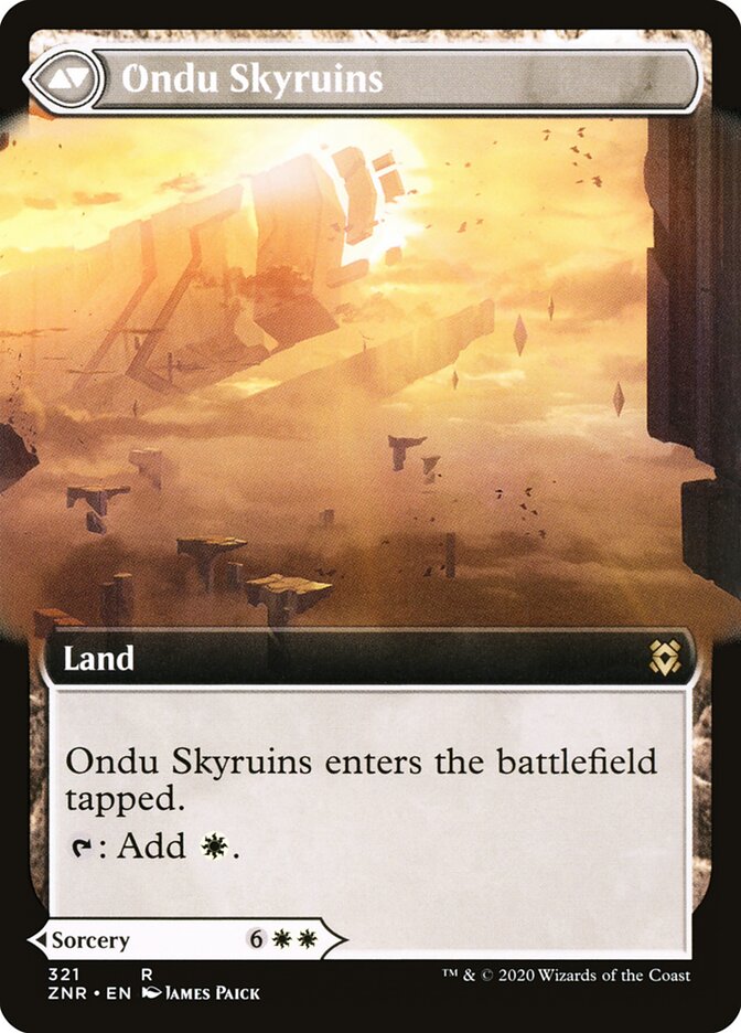 Ondu Inversion // Ondu Skyruins, Zendikar Rising Card Art