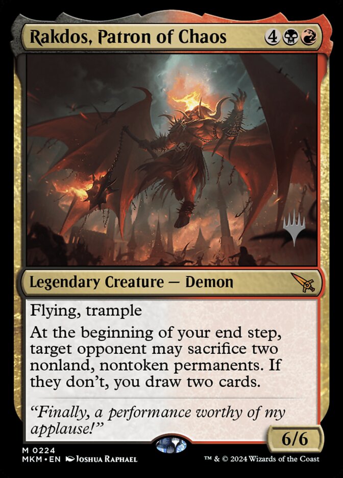 Rakdos, Patron of Chaos, Murders at karlov manor promos Card Art