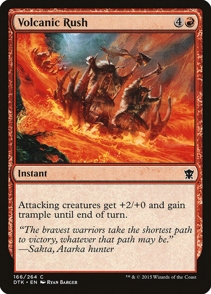 Volcanic Rush, Dragons of tarkir Card Art