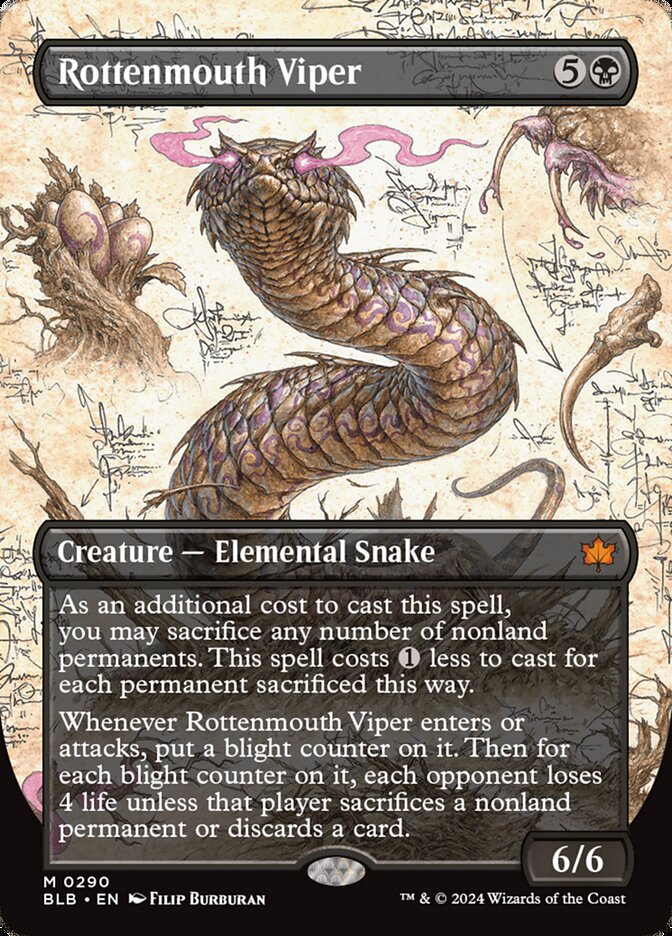 Rottenmouth Viper, Bloomburrow Card Art