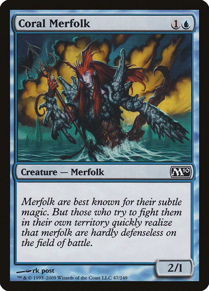Coral Merfolk, Magic 2010 Card Art