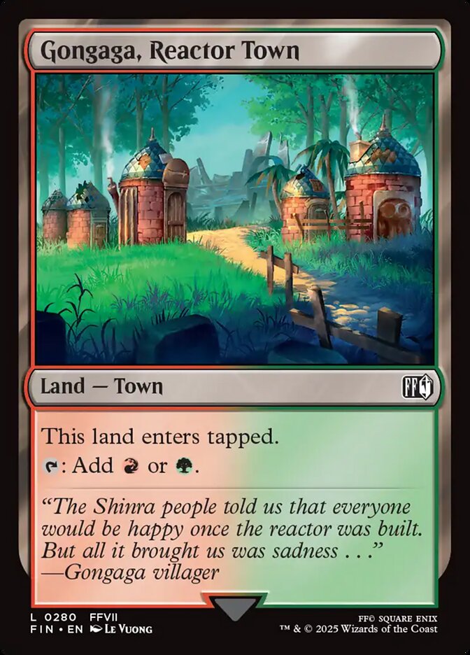 Gongaga, Reactor Town, Final fantasy Card Art