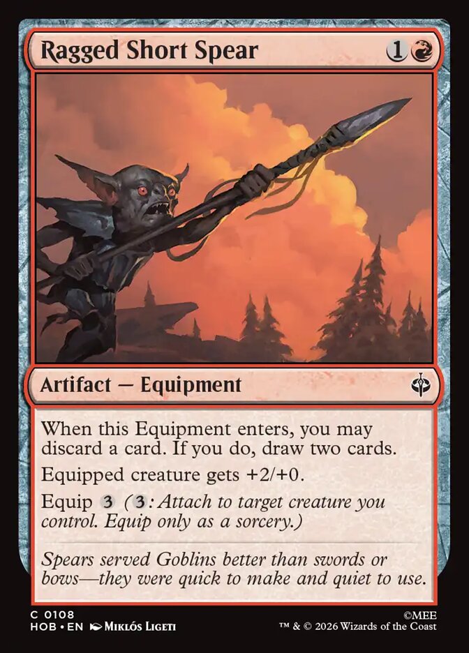 Ragged Short Spear, The Hobbit Card Art