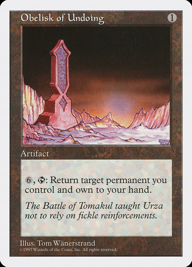 Obelisk of Undoing, Fifth edition Card Art