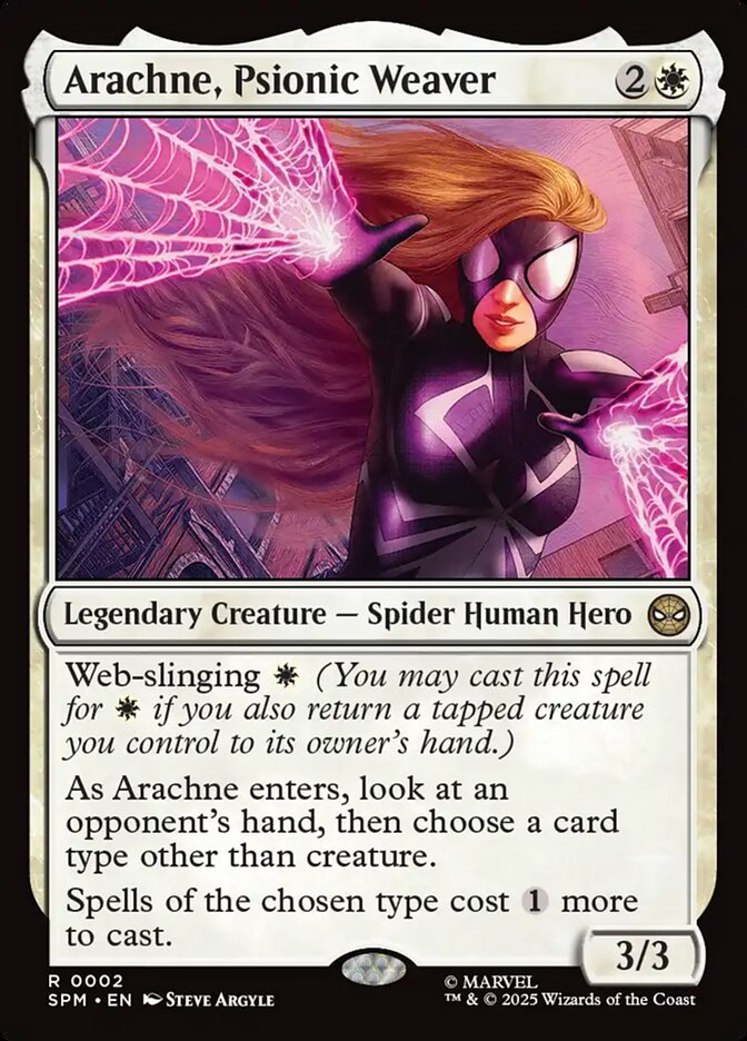 Arachne, Psionic Weaver, Marvel'S Spider-Man Card Art