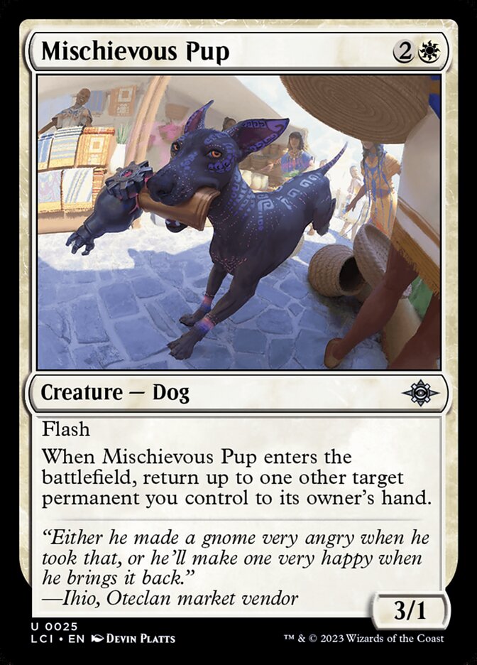 Mischievous Pup, The lost caverns of ixalan Card Art