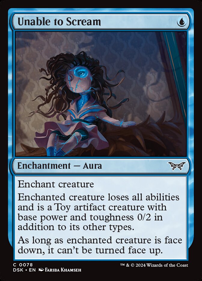 Unable to Scream, Duskmourn: house of horror Card Art