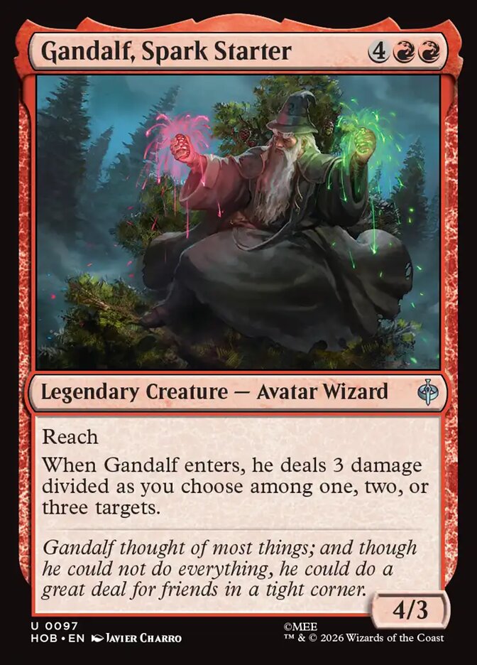 Gandalf, Spark Starter, The Hobbit Card Art