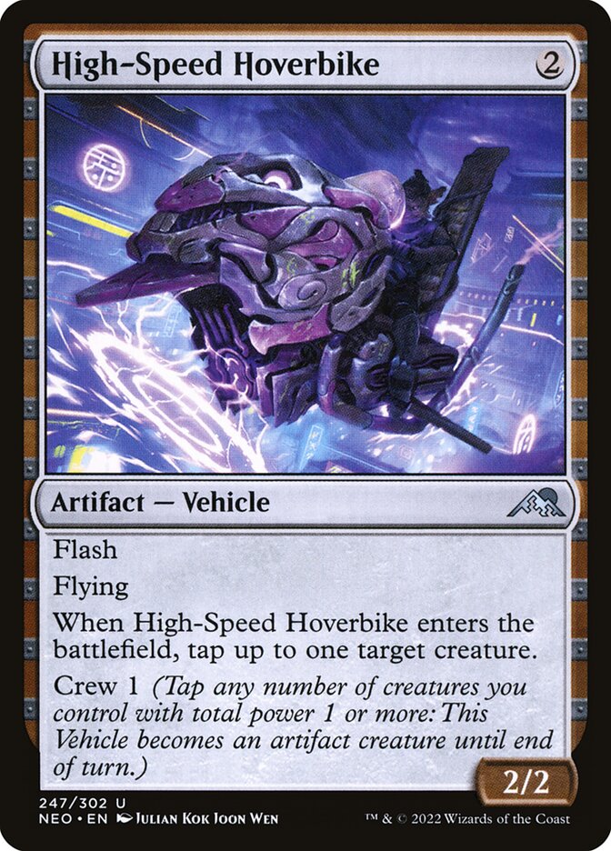 High-Speed Hoverbike, Kamigawa: neon dynasty Card Art