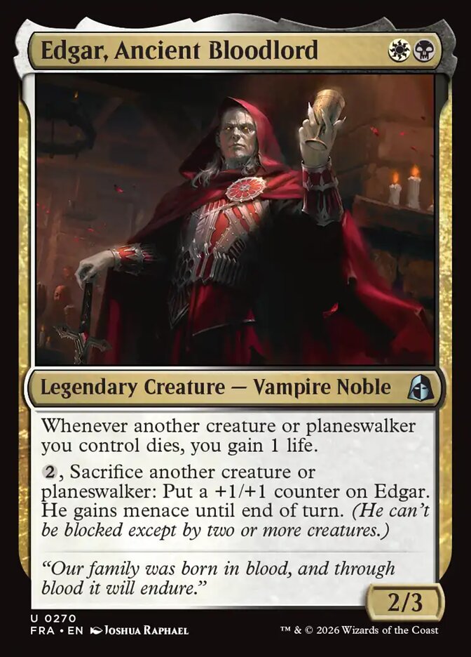 Edgar, Ancient Bloodlord, Reality Fracture Card Art