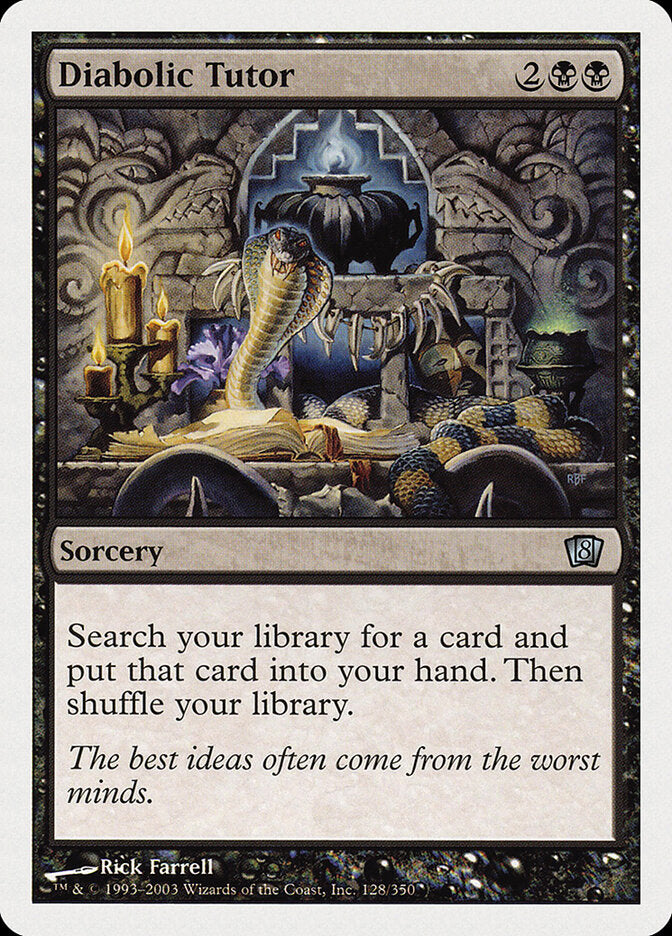 Diabolic Tutor, Eighth Edition Card Art