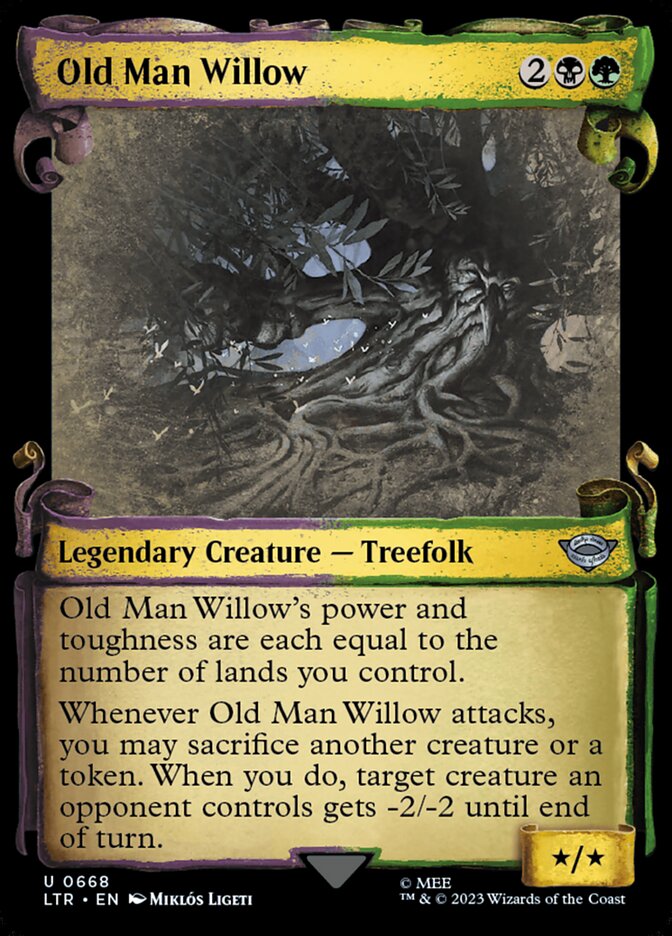 Old Man Willow, The lord of the rings: tales of middle-earth Card Art