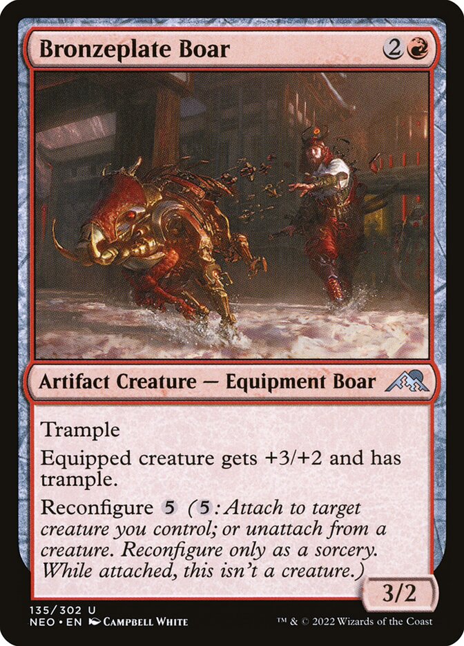 Bronzeplate Boar, Kamigawa: neon dynasty Card Art