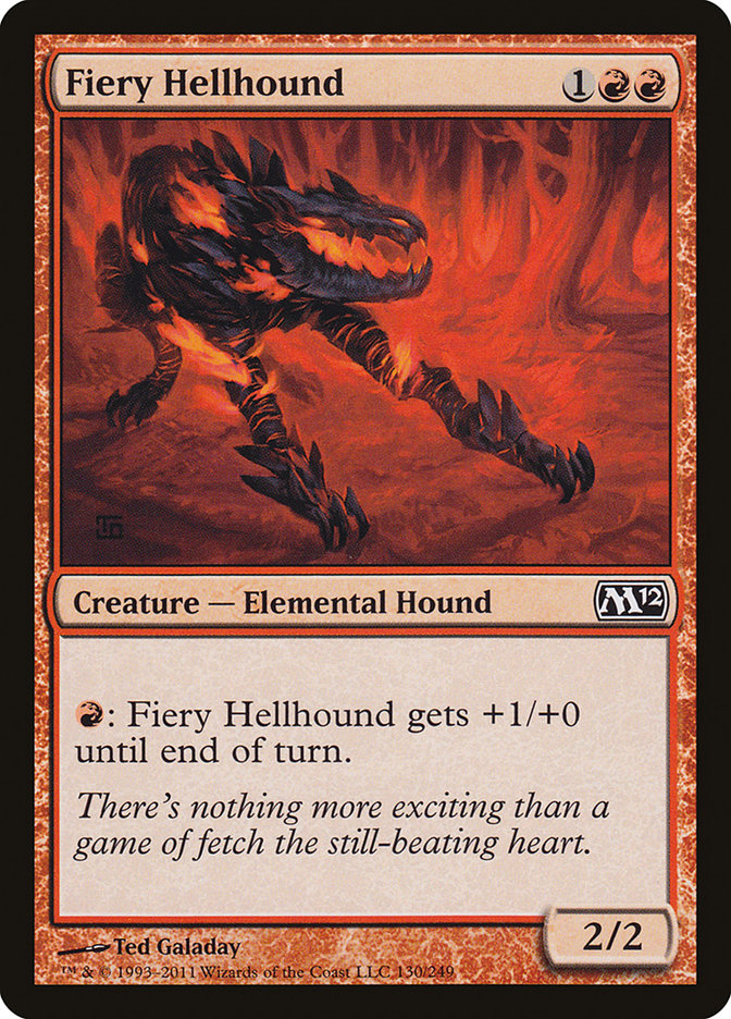 Fiery Hellhound, Magic 2012 Card Art