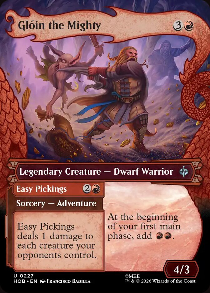 Glóin the Mighty // Easy Pickings, The Hobbit Card Art