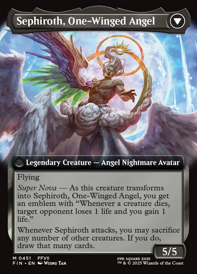 Sephiroth, Fabled SOLDIER // Sephiroth, One-Winged Angel, Final Fantasy Card Art