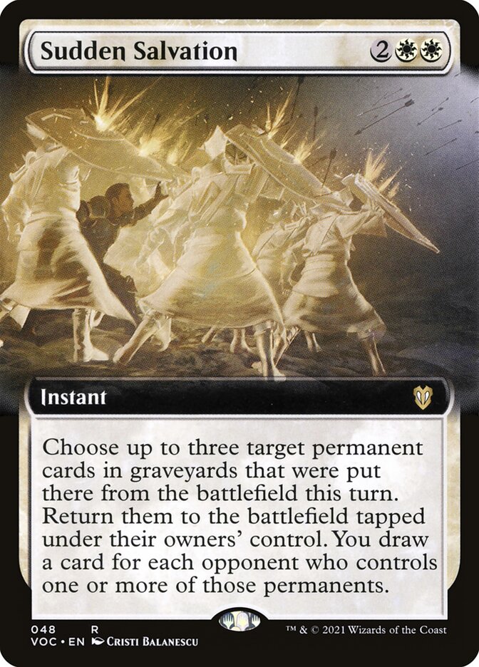 Sudden Salvation, Crimson Vow Commander Card Art