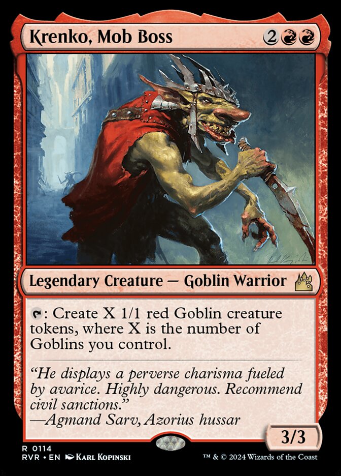 Krenko, Mob Boss, Ravnica Remastered Card Art