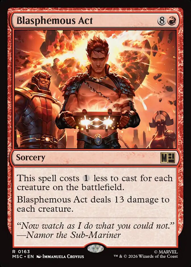 Blasphemous Act, Marvel Super Heroes Commander Card Art