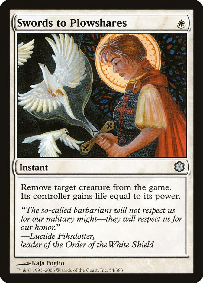 Swords to Plowshares, Coldsnap theme decks Card Art