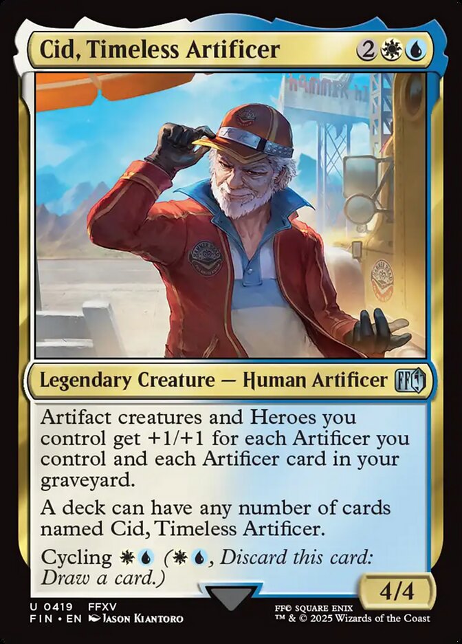 Cid, Timeless Artificer, Final fantasy Card Art