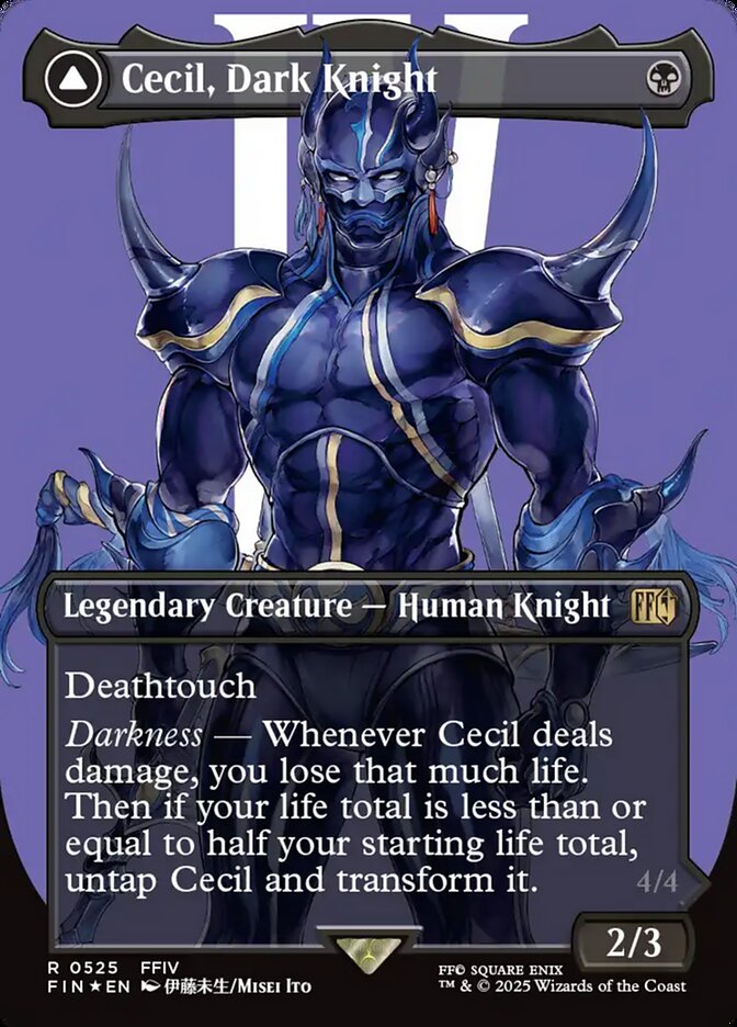 Cecil, Dark Knight // Cecil, Redeemed Paladin, Final fantasy Card Art
